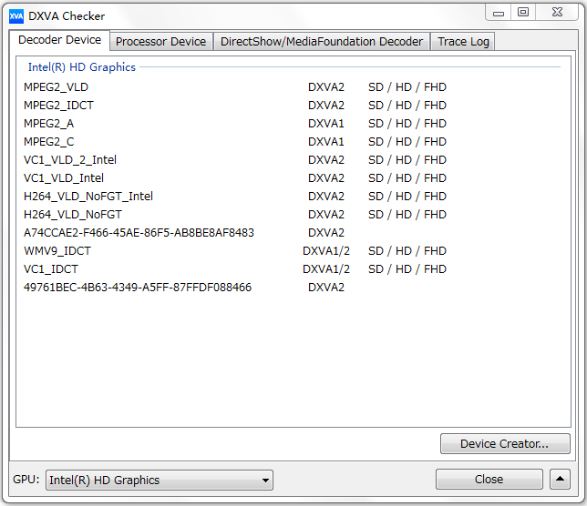 DXVA Checker
