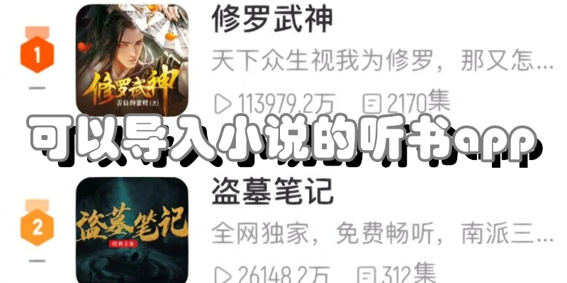 可以导入小说的听书app