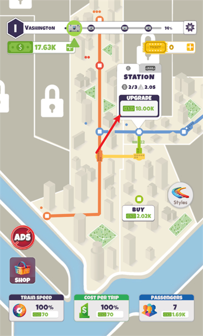 放置连接地铁地图