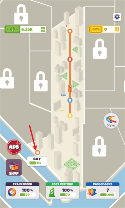 放置连接地铁地图