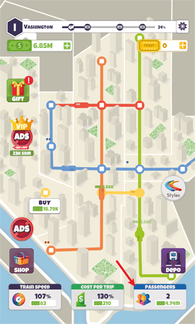 放置连接地铁地图